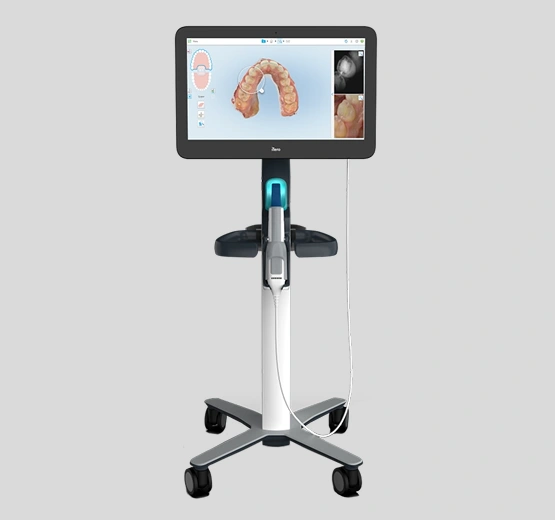 Digital 3D dental scanner on wheeled cart